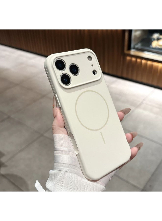 Silicon cover Compatible with iPhone 17 pro max Case, Liquid Silicone Case, Full Body Protective Cover, Shockproof, Slim Phone Case, Anti-Scratch Soft Microfiber Lining – Beige - Image 2